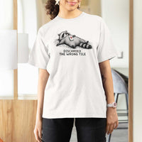 Funny Raccoon Mahjong Lovers T Shirt For Women Discarded The Wrong Tile