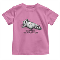 Funny Raccoon Mahjong Lovers Toddler T Shirt Discarded The Wrong Tile