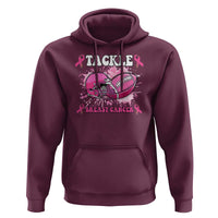 Tackle Football Breast Cancer Awareness Hoodie Pink Ribbon Boys Kid