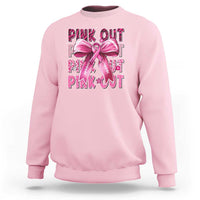 Football Pink Out Breast Cancer Awareness Sweatshirt Coquette Football - Wonder Print Shop