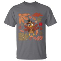 Thanksgiving Turkey T Shirt Retro Boho Floral Fall - Wonder Print Shop