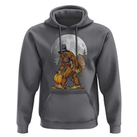 Bigfoot Pilgrim Turkey Pumpkin Thanksgiving Day Hoodie Sasquatch