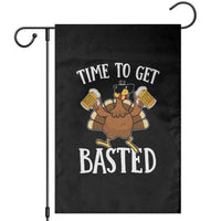Funny Beer Thanksgiving Turkey Garden Flag Time To Get Basted - Wonder Print Shop