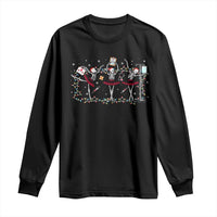 Skeleton Nurse Christmas Long Sleeve Shirt Ballerinas Ballet Dance Xmas Lights