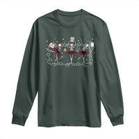 Skeleton Nurse Christmas Long Sleeve Shirt Ballerinas Ballet Dance Xmas Lights