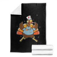 Thanksgiving Nurse Turkey Throw Blanket Funny Nursing Student Gift Thankful Nurse Medical Assistant - Wonder Print Shop