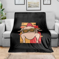 Turkey Thanksgiving Throw Blanket Funny Fall - Wonder Print Shop