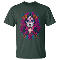 Dia De Los Muertos Catrina Day Of The Dead Sugar Skull T Shirt - Wonder Print Shop