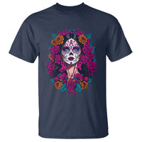 Dia De Los Muertos Catrina Day Of The Dead Sugar Skull T Shirt - Wonder Print Shop