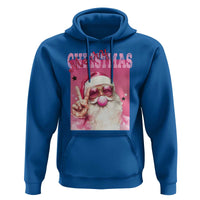 Pink Santa Retro Christmas Hoodie Blowing Bubble Pink Xmas Matching Family Group Party