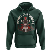 Motorcycle Christmas Hoodie Santa Riding to Town Merry Xmas