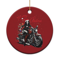 Girl Motorcycle Santa Christmas Ornament Lady Biker Merry Christmas - Wonder Print Shop