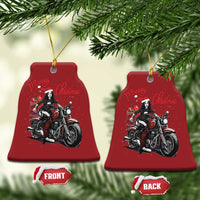 Girl Motorcycle Santa Christmas Ornament Lady Biker Merry Christmas - Wonder Print Shop