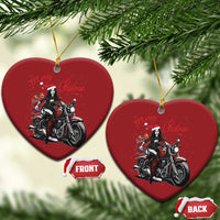 Girl Motorcycle Santa Christmas Ornament Lady Biker Merry Christmas - Wonder Print Shop