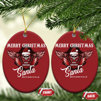 Motorcycle Biker Santa Christmas Ornament Merry Christmas Skull Xmas - Wonder Print Shop
