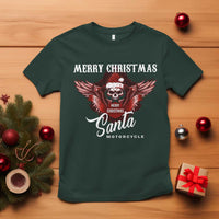 Motorcycle Biker Santa T Shirt Merry Christmas Skull Xmas - Wonder Print Shop