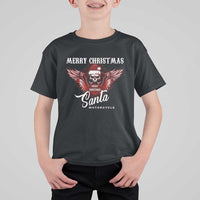 Motorcycle Biker Santa T Shirt For Kid Merry Christmas Skull Xmas - Wonder Print Shop