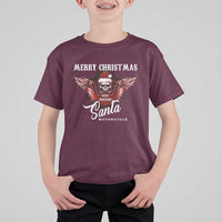 Motorcycle Biker Santa T Shirt For Kid Merry Christmas Skull Xmas - Wonder Print Shop