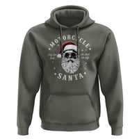 Funny Christmas Motorcycle Santa Hoodie No Ride No Life Motorbike Rider Grandpa