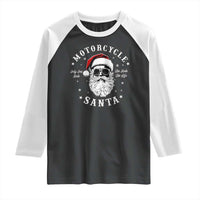 Funny Christmas Motorcycle Santa Raglan Shirt No Ride No Life Motorbike Rider Grandpa