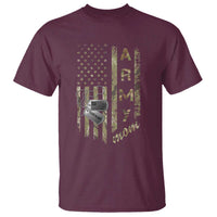 Personalized Vintage U.S. Army Mom T Shirt Custom Name Tag Proud Military Family Member Soldier Graduation - Wonder Print Shop