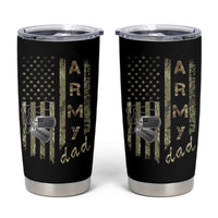 Personalized Vintage U.S. Army Dad Tumbler Cup Custom Name Tag Proud Military Family Member Soldier Graduation