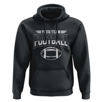 Custom Football Team Name Hoodie Personalized Game Day Mom High School Cheer Mom - Wonder Print Shop