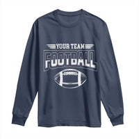 Custom Football Team Name Long Sleeve Shirt Personalized Game Day Mom High School Cheer Mom - Wonder Print Shop