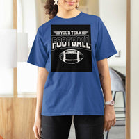 Custom Football Team Name T Shirt For Women Personalized Game Day Mom High School Cheer Mom - Wonder Print Shop