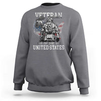 Personalized Veteran Of The United States Sweatshirt Custom Name Tag Memorial Independence Day Gift For Veterans American Flag - Wonder Print Shop