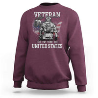 Personalized Veteran Of The United States Sweatshirt Custom Name Tag Memorial Independence Day Gift For Veterans American Flag - Wonder Print Shop