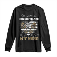 Personalized Army Mom Long Sleeve Shirt Custom Name Proud Military Family US Flag