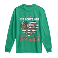 Personalized Army Mom Long Sleeve Shirt Custom Name Proud Military Family US Flag