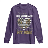Personalized Army Mom Long Sleeve Shirt Custom Name Proud Military Family US Flag