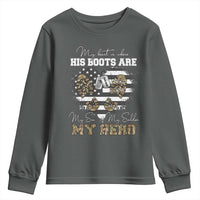 Personalized Army Mom Youth Sweatshirt Custom Name Proud Military Family US Flag