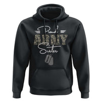 Personalized Army Family Hoodie Custom Name Tag Proud Army Sister Military Camo