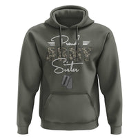 Personalized Army Family Hoodie Custom Name Tag Proud Army Sister Military Camo