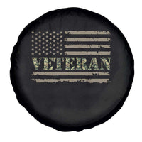 Veteran Spare Tire Cover Retro Patriotic Army Camouflage US Flag