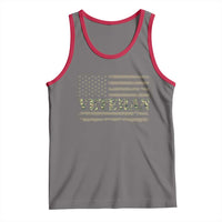 Veteran Tank Top Retro Patriotic Army Camouflage US Flag