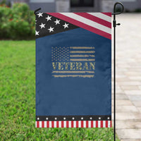 American Veteran Pride Garden Flag Retro Patriotic Army Camouflage US Flag