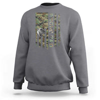 Personalized Proud Army Dad Sweatshirt Custom Name Dog Tag Camo American Flag Gift