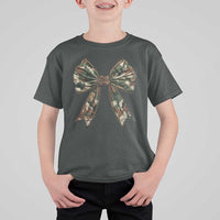 Camo Coquette Bow T Shirt For Kid Camouflage Old Hunting Women Girl - Wonder Print Shop
