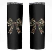Camo Coquette Bow Skinny Tumbler Camouflage Old Hunting Women Girl