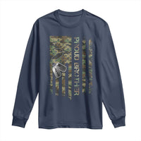 Personalized Proud Army Brother Long Sleeve Shirt Custom Name Dog Tag Camo American Flag Gift