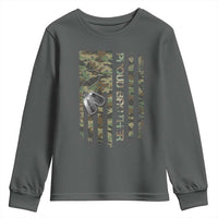 Personalized Proud Army Brother Youth Sweatshirt Custom Name Dog Tag Camo American Flag Gift