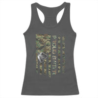 Personalized Proud Army Sister Racerback Tank Top Custom Name Dog Tag Camo American Flag Gift