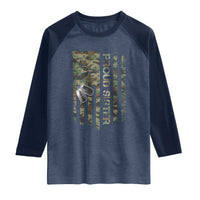 Personalized Proud Army Sister Raglan Shirt Custom Name Dog Tag Camo American Flag Gift