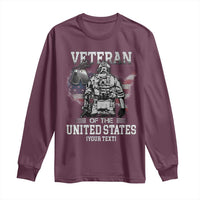 Personalized Veteran Flag Long Sleeve Shirt Custom Name U.S. Army