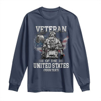 Personalized Veteran Flag Long Sleeve Shirt Custom Name U.S. Army