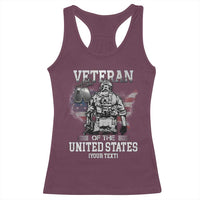 Personalized Veteran Flag Racerback Tank Top Custom Name U.S. Army